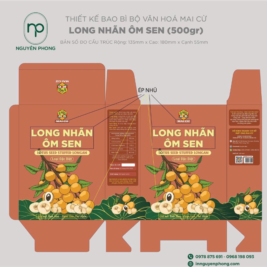 Hộp đựng long nhãn giúp tôn lên giá trị của sản phẩm